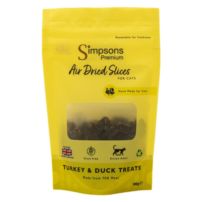 Air Dried Sliced Turkey & Duck Cat Treats 100g