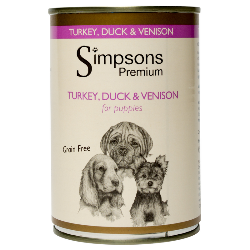 Turkey, Duck & Venison Casserole with Organic Vegetables for Puppies